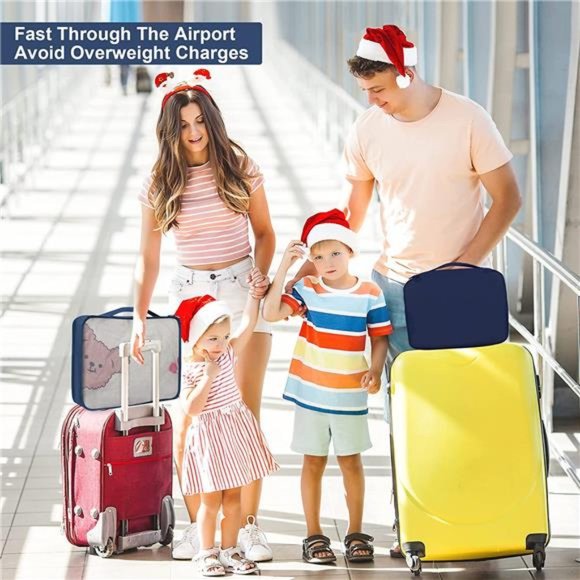 8 Set Packing Cubes Suitcases Blue Travel Luggage Packing Organizers Laundry Bag - Picture 6 of 6